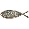 "Love" Brass Fish Door Sign 